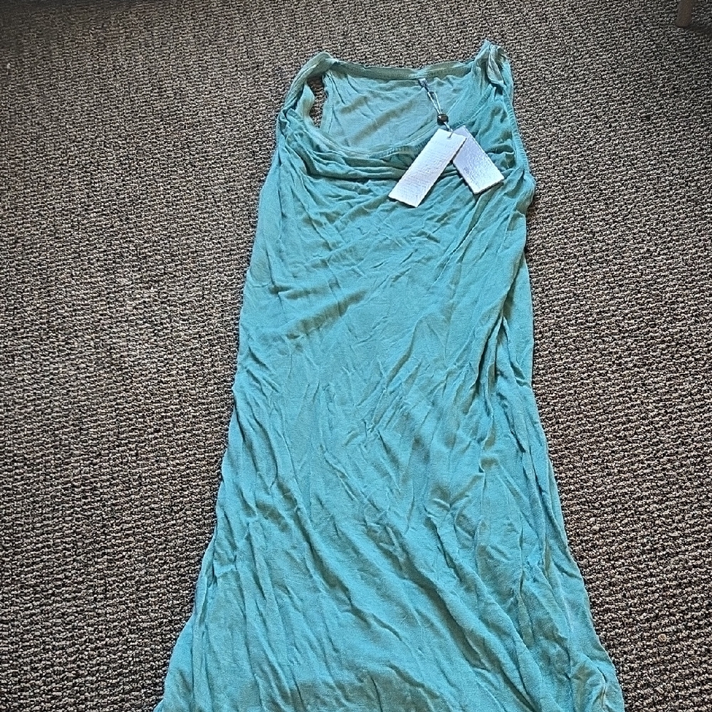 Soyaconcept Calluna 10-dress Aqua Green Sheath Midi Tank Dress NWT 💫